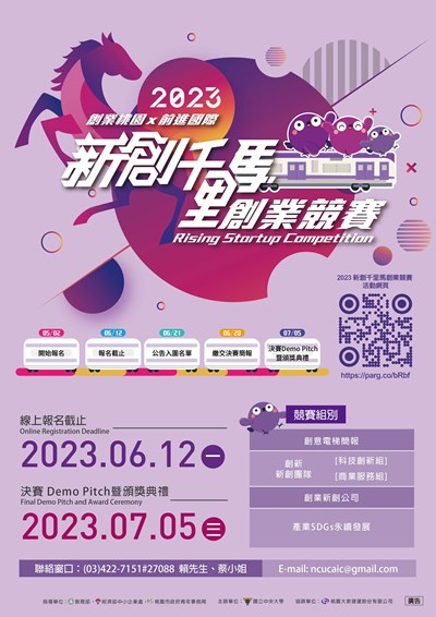 2023新創千里馬創業競賽海報